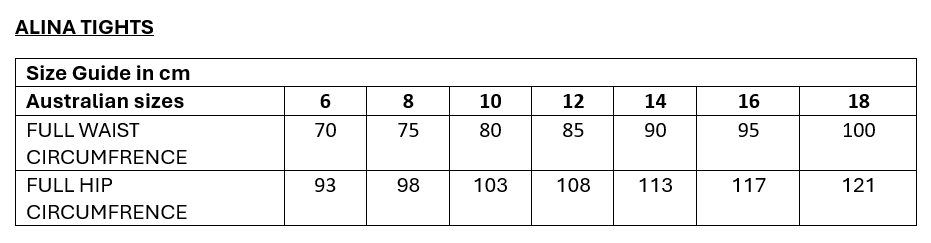 Alina Tights with Tailbone Padding