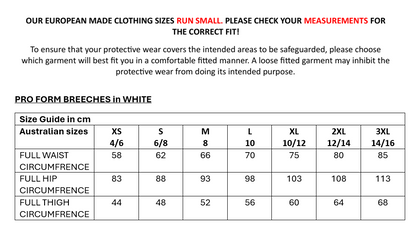 Pro Form-Fitting Breeches in Crisp White with Tailbone Padding