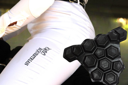 Pro Form-Fitting Breeches in Crisp White with Tailbone Padding
