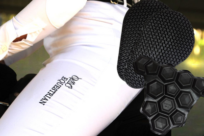 Pro Form-Fitting Breeches in Crisp White with Hip Protection & Tailbone Padding